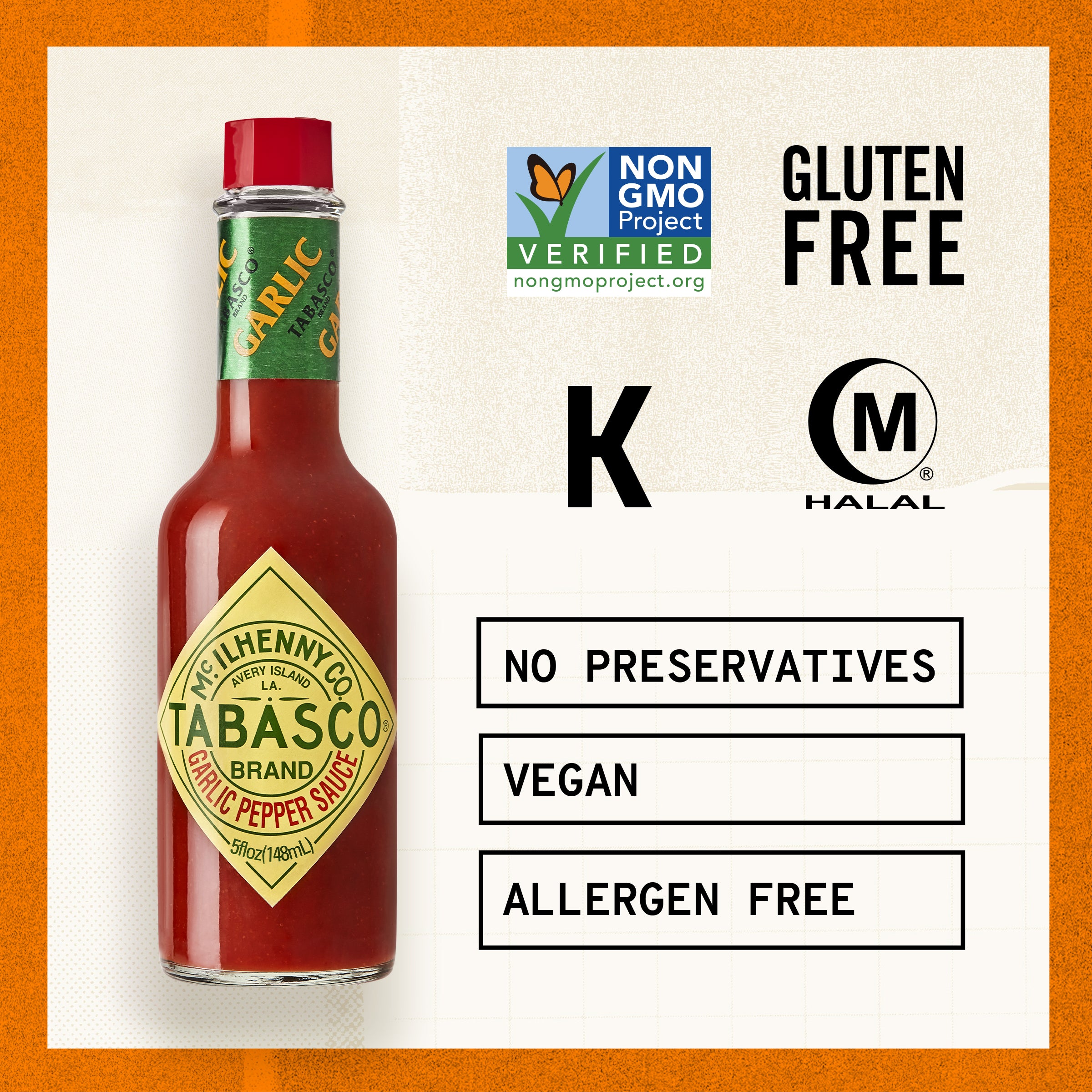 TABASCO® Brand Garlic Pepper Sauce, 5 fl oz