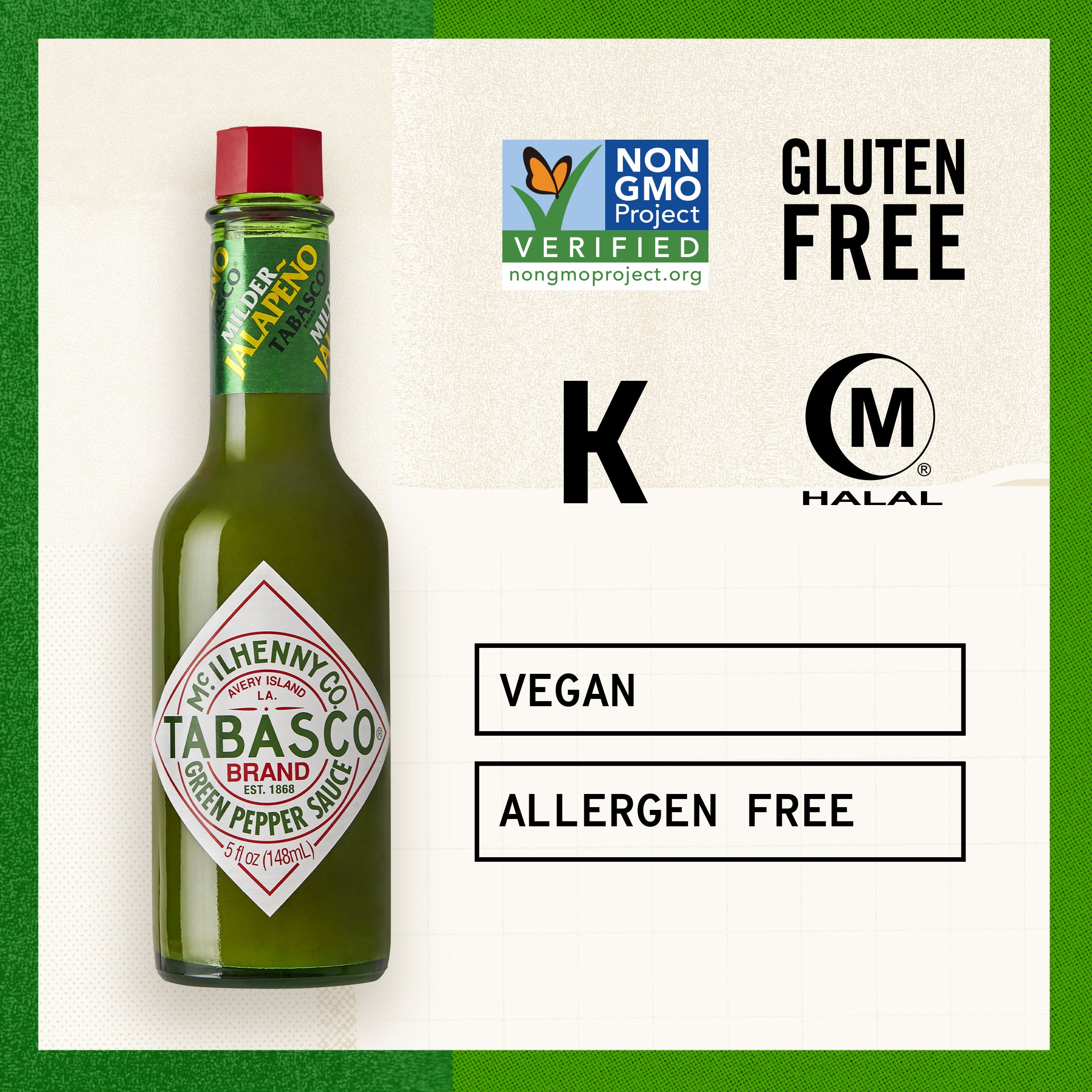 TABASCO® Brand Green Pepper Sauce, 5 fl oz